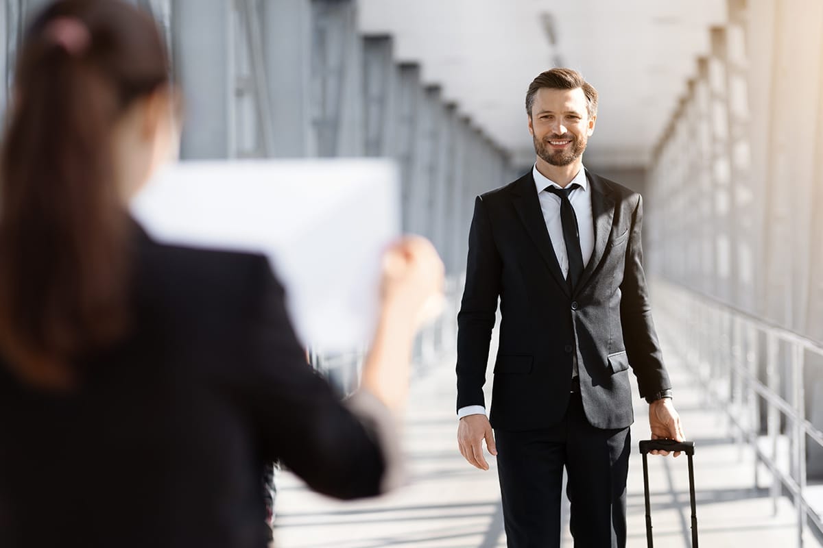 Professional airport meet and greet service with private chauffeur for luxury arrivals in the French Riviera